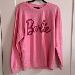 NEW pink Barbie sweatshirt ladies' size Large L. Official Barbie movie shirt NWT